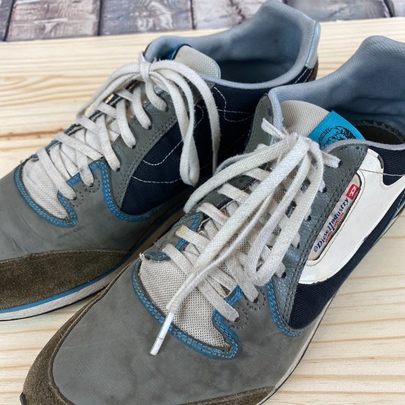 Diesel Industry Denim Division Vtg Grey Blue Shoes - Picture 5 of 8